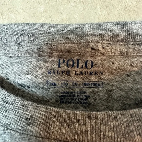 Polo Ralph Lauren heathered gray tshirt. EUC Size 1X Big - Picture 2 of 4